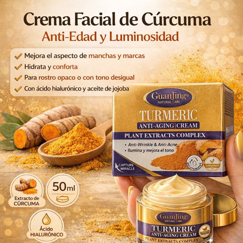 💣 “El Regalo Perfecto para Mamá 🎁 Crema Facial de Cúrcuma Rejuvenecedora”