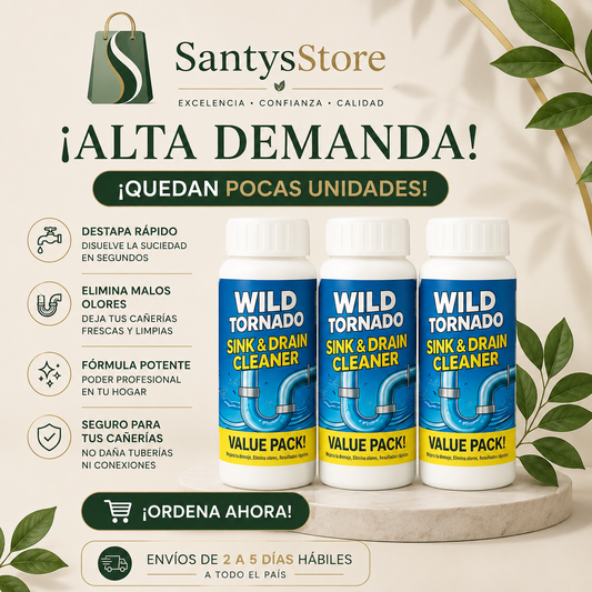 Destapa Cañerías en Minutos SIN Gastar en Gasfiter – Polvo Limpiador de Drenaje 3PCS