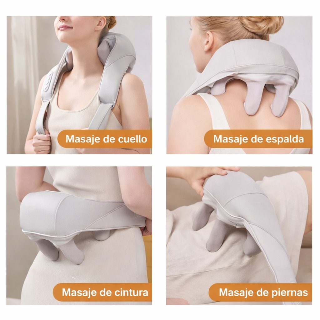 Masajeador de Cuello Mecánico Cervical | Alivio para Tensión y Contracturas