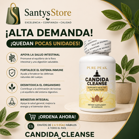 Candida Cleanse | Fórmula Natural para Equilibrio Intestinal y Bienestar Digestivo – 60 Cápsulas