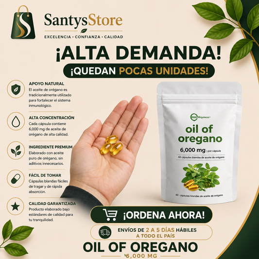 Aceite de Orégano con Semilla Negra en Cápsulas | Apoyo Digestivo y Sistema Inmune | 60 Softgels