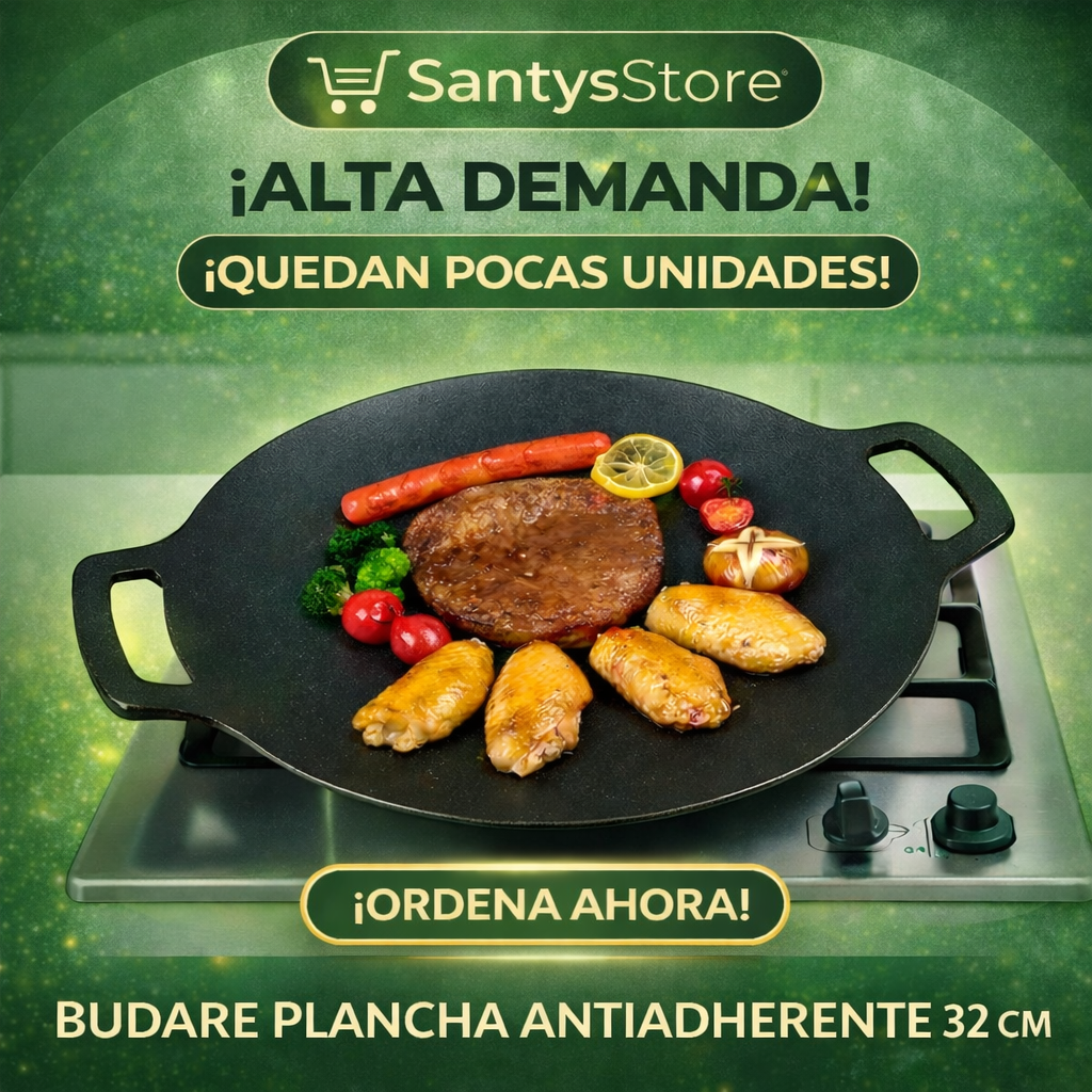 Budare Plancha Antiadherente 32 cm  - Sellado Perfecto cocina sanamente