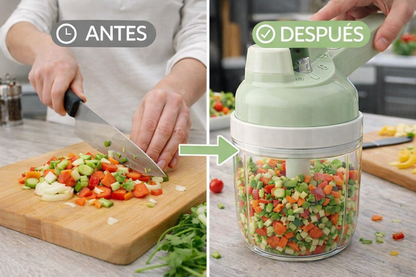 Cortador de Verduras Multifuncional | Picadora y Rallador Manual para Cocina