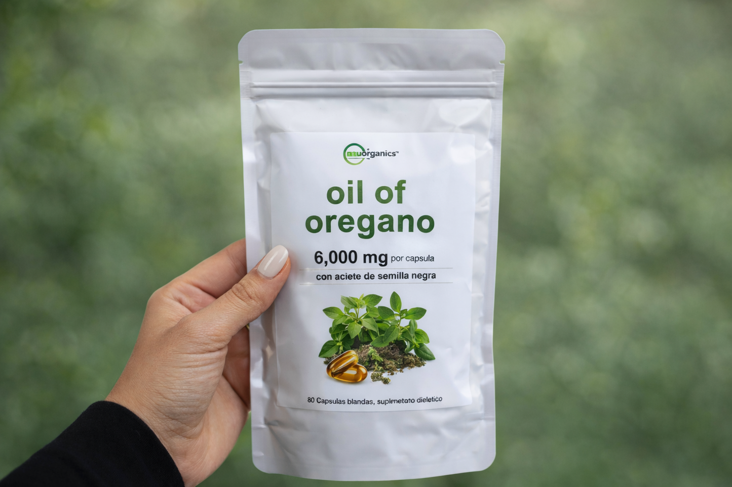 Aceite de Orégano con Semilla Negra en Cápsulas | Apoyo Digestivo y Sistema Inmune | 60 Softgels