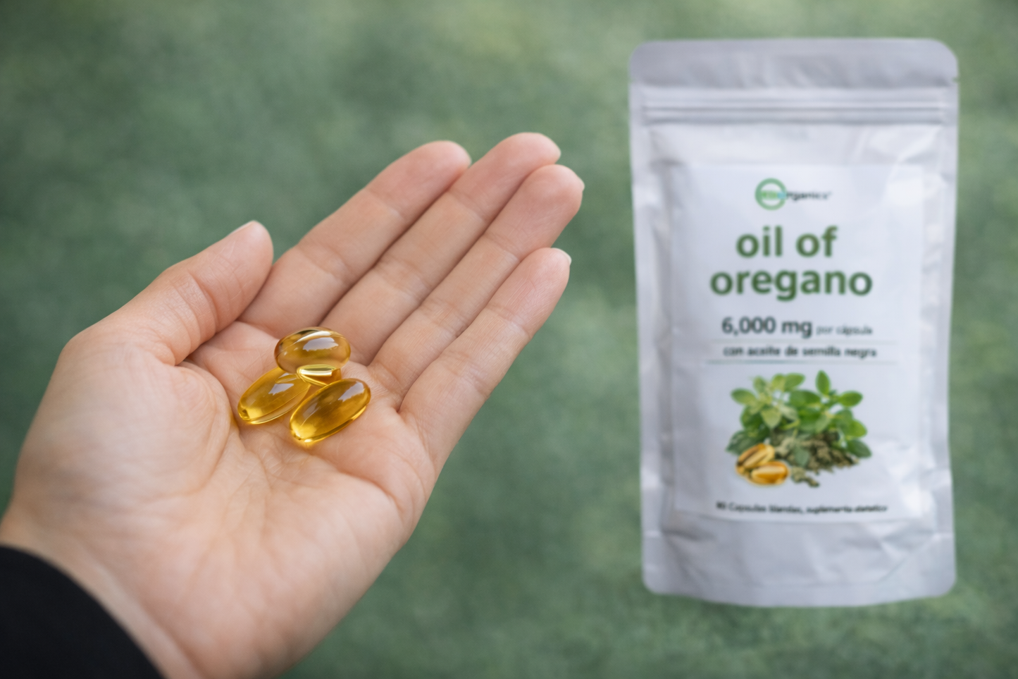 Aceite de Orégano con Semilla Negra en Cápsulas | Apoyo Digestivo y Sistema Inmune | 60 Softgels