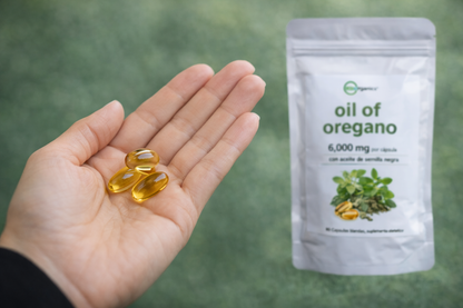 Aceite de Orégano con Semilla Negra en Cápsulas | Apoyo Digestivo y Sistema Inmune | 60 Softgels