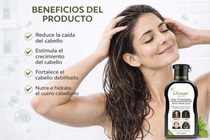 Detén la Caída del Cabello en Días – Shampoo Anticaída de Acción Profunda Hair Care Disaar 200 M