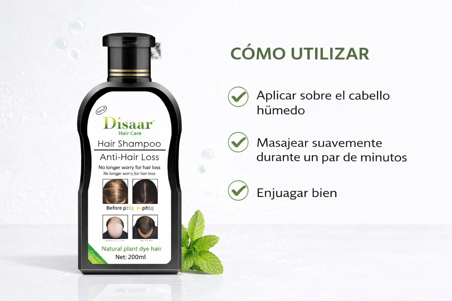 Detén la Caída del Cabello en Días – Shampoo Anticaída de Acción Profunda Hair Care Disaar 200 M