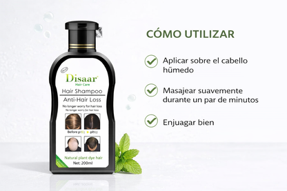 Detén la Caída del Cabello en Días – Shampoo Anticaída de Acción Profunda Hair Care Disaar 200 M