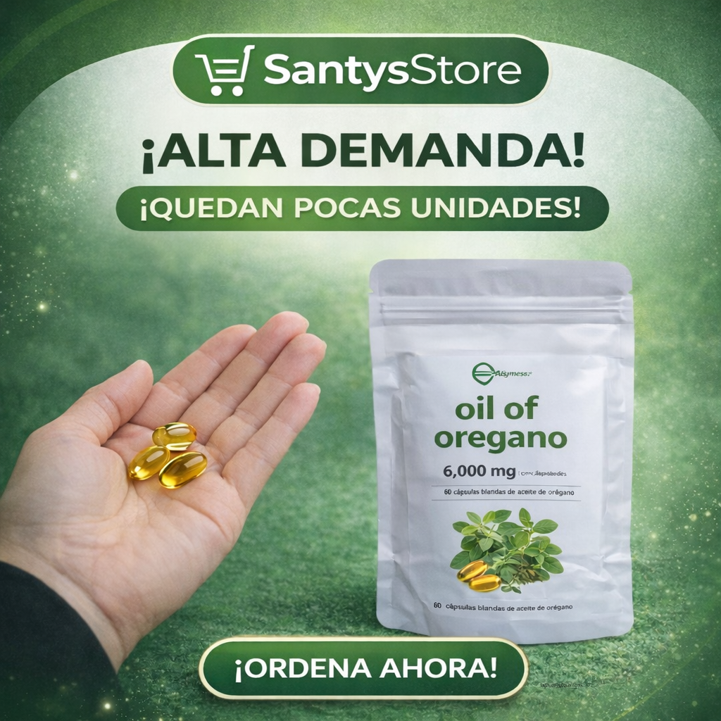 Aceite de Orégano con Semilla Negra en Cápsulas | Apoyo Digestivo y Sistema Inmune | 60 Softgels