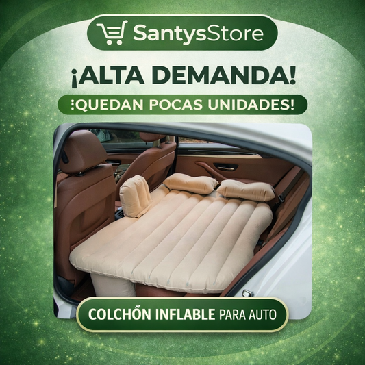Colchón Inflable para Auto y SUV | Cama Portátil para Asiento Trasero de Carro