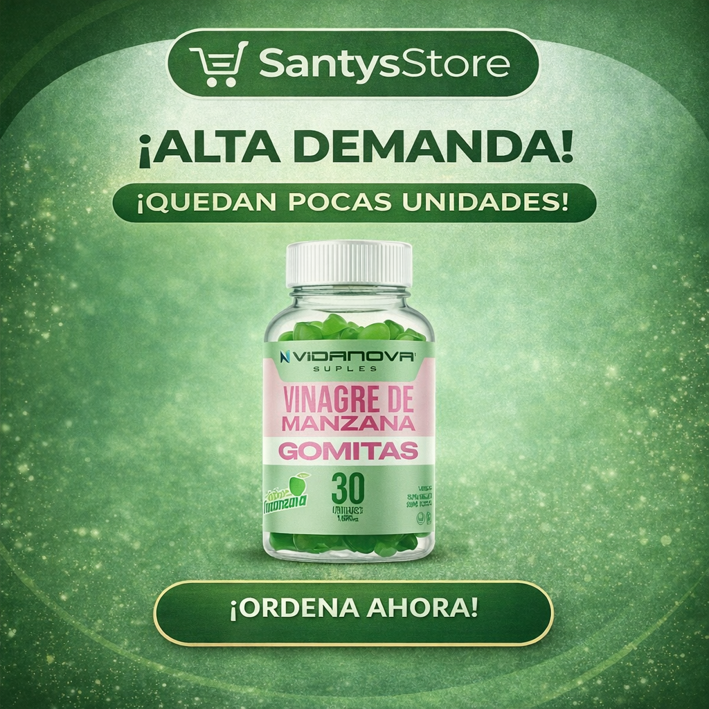 Gomitas de Vinagre de Manzana | Apple Cider Vinegar Gummies 30 Unidades | Apoyo Metabólico y Digestivo