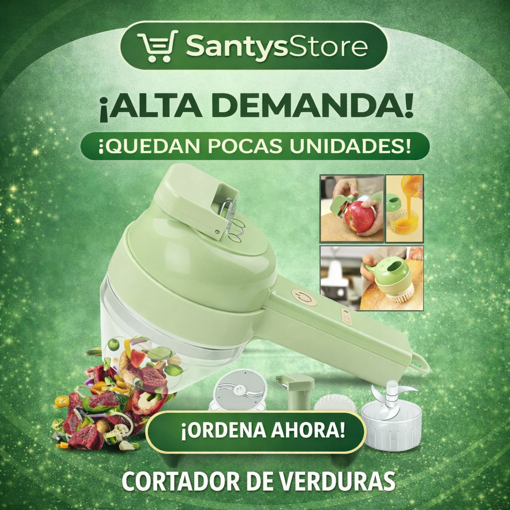 Cortador de Verduras Multifuncional | Picadora y Rallador Manual para Cocina