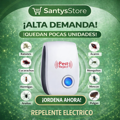 Repelente Eléctrico Ultrasónico Enchufable | Ahuyenta Insectos y Mosquitos para el Hogar