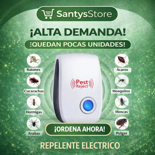 Repelente Eléctrico Ultrasónico Enchufable | Ahuyenta Insectos y Mosquitos para el Hogar