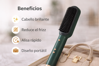Cepillo Alisante Eléctrico Iónico | Alisa y Peina en Minutos – Control de Frizz