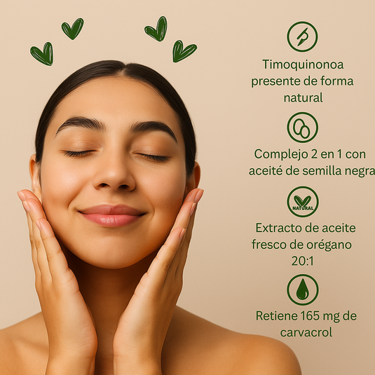 Aceite de Orégano con Semilla Negra en Cápsulas | Apoyo Digestivo y Sistema Inmune | 60 Softgels
