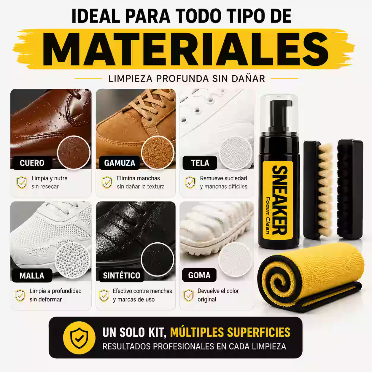 Sneakers Clean™ | Kit Premium de Limpieza para Zapatillas 5 en 1
