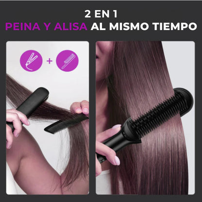 Cepillo Alisante Eléctrico Iónico | Alisa y Peina en Minutos – Control de Frizz